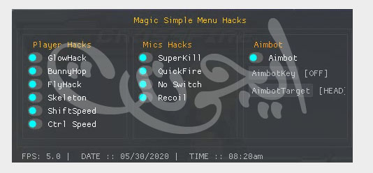 تحميل هاك كروس فاير CFPH Magic Simple Menu Hacks With Superkill